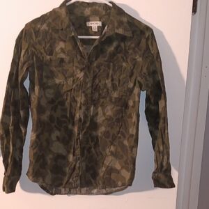 Cherokee Olive Camo Button-Down Shirt